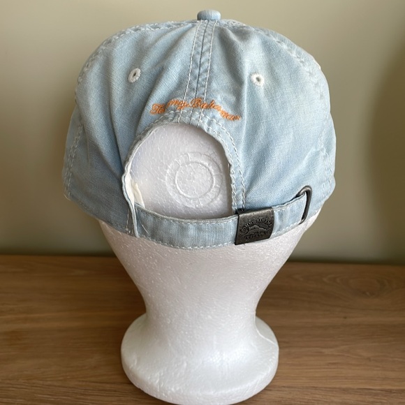 TOMMY BAHAMA BASEBALL CAP Washed-Out Blue Embroidered Orange Marlin Logo - Picture 5 of 12
